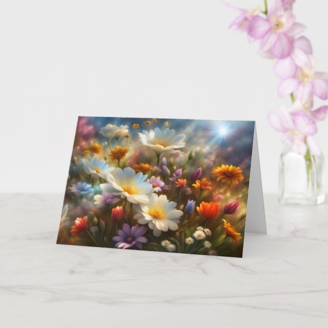 Carte Équinoxe de printemps Ostara Beau printemps  (Orchidée)