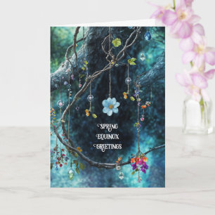 Carte Équinoxe Vernal du Printemps Ostara Jolie Fleur