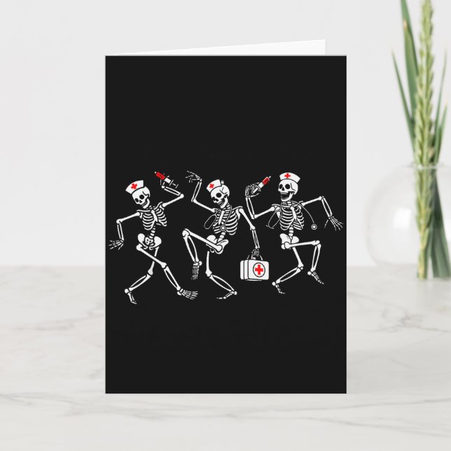 Carte Équipage Boo Boo Squelette de Danse Drôle Équipe d (Devant)