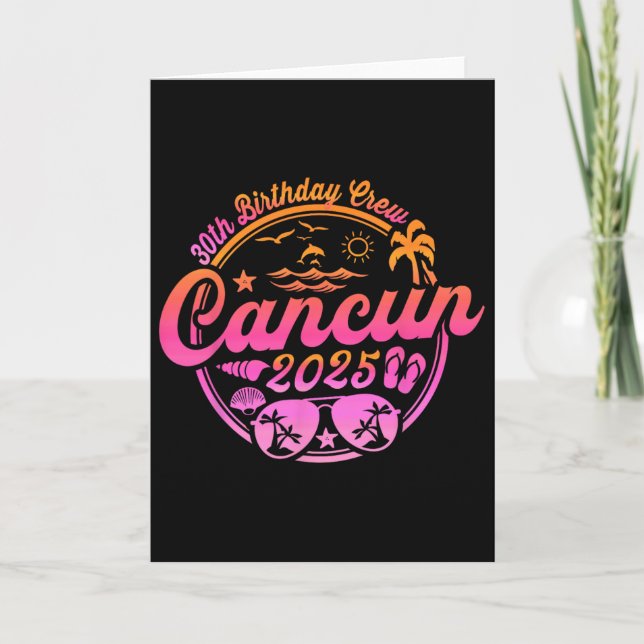 Carte Équipage d'anniversaire des 30 ans de Cancun 2025  (Devant)
