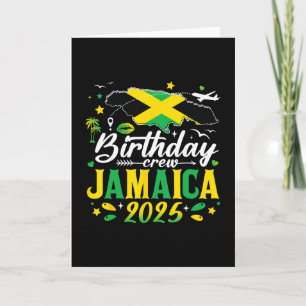 Carte Équipage d'anniversaire Jamaïque 2025 Vacances en