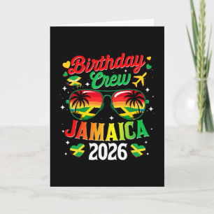 Carte Équipage d'anniversaire Jamaïque 2026 Voyage famil