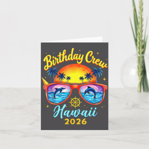 Carte Équipage d'anniversaire Vacances Hawaï 2026 Croisi