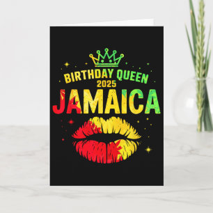 Carte Équipage d'anniversaire Voyage Jamaïque 2025 Lips