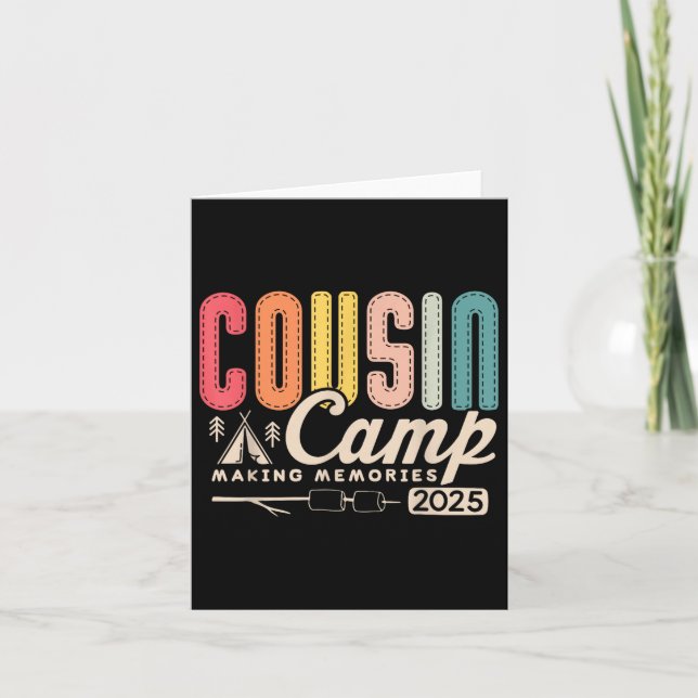 Carte Équipage de camp de cousins 2025 Création de souve (Devant)