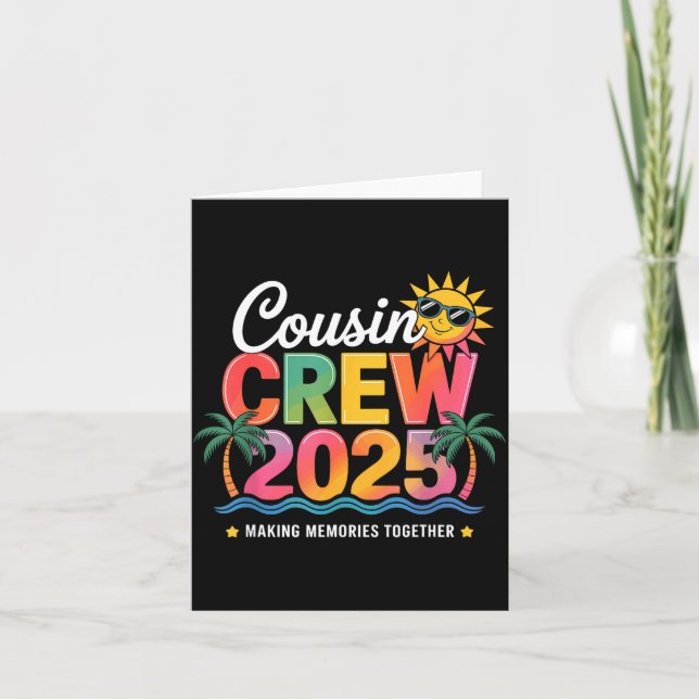 Carte Équipage de cousins 2025 Création de souvenirs Réu (Devant)