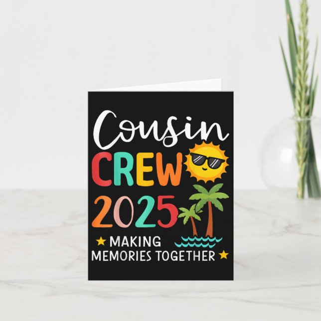 Carte Équipage de cousins 2025 Création de souvenirs Vac (Devant)