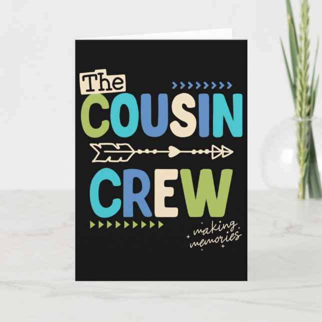 Carte Équipage de cousins 2025 Création de souvenirs Vac (Devant)