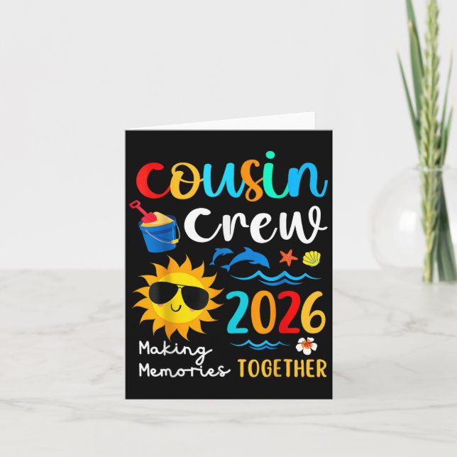 Carte Équipage de cousins 2026 Création de souvenirs Vac (Devant)