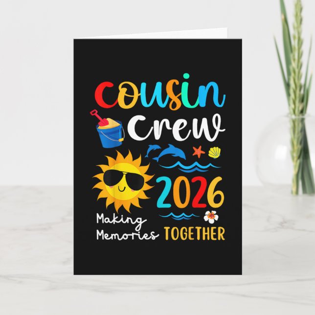 Carte Équipage de cousins 2026 Création de souvenirs Vac (Devant)