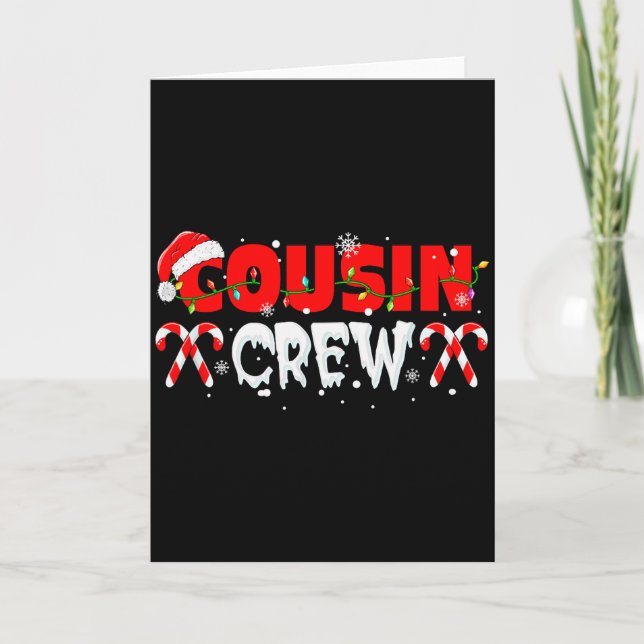Carte Équipage de cousins arbre de Noël correspondant au (Devant)
