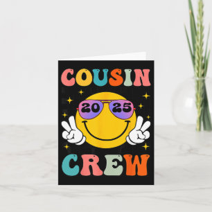 Carte Équipage de cousins groovy 2025 Vacances d'été Pla