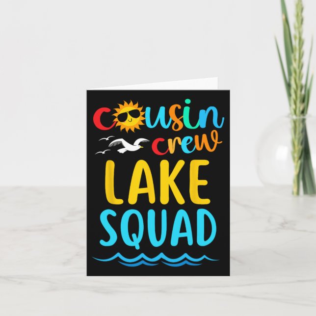 Carte Équipage de Cousins Lac Squad 2025 Vacances d'Été  (Devant)
