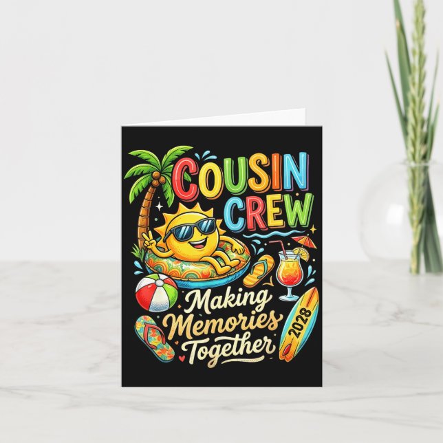 Carte Équipage de cousins souvenirs d'été de vacances 20 (Devant)