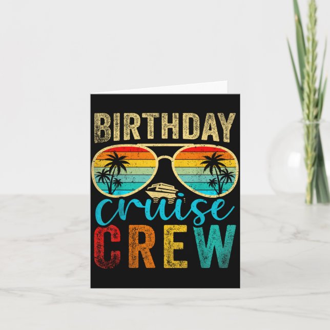 Carte Équipage de croisière d'anniversaire Croisière d'a (Devant)