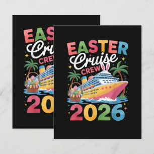 Carte Équipage de croisière de Pâques 2026 Vacances fami