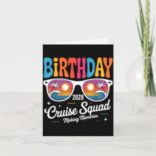 Carte Équipage de la croisière d'anniversaire en famille
