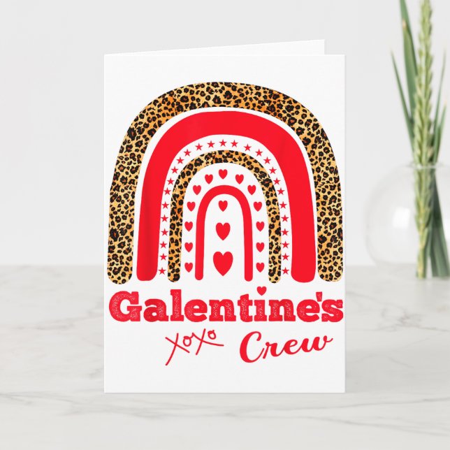Carte Équipage de la Saint-Valentin Galentines Cœurs de  (Devant)