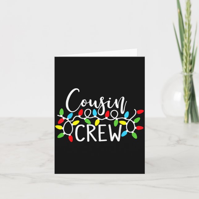 Carte Équipage de Noël des enfants cousins (Devant)