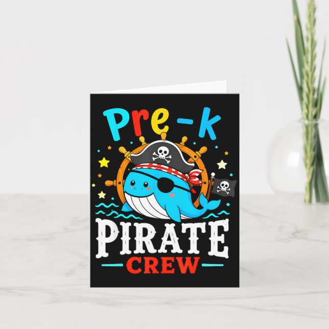 Carte Équipage de pirate pré-maternelle professeur d'étu (Devant)