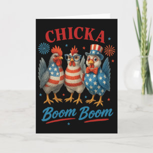Carte Équipage de poulet Chicka Boom Boom patriote 4 jui