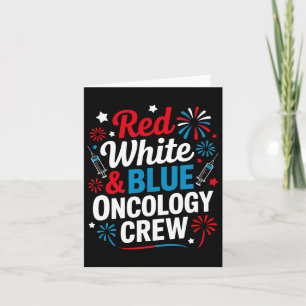 Carte Équipage d'infirmières en oncologie rouge blanc et