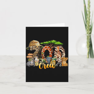 Carte Équipage du zoo Léonard Safari Royaume animal Fami