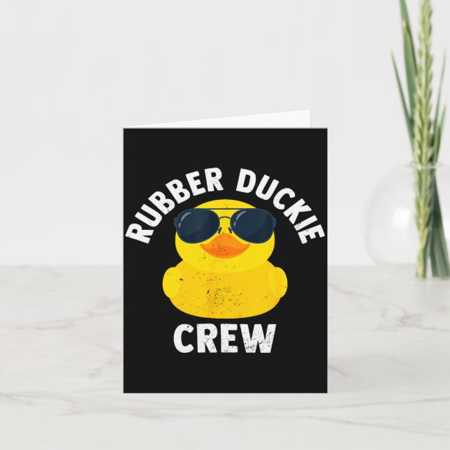 Carte Équipage Funny Rubber Duck en caoutchouc  (Devant)