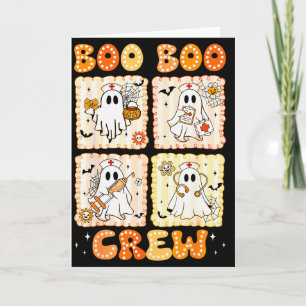 Carte Équipage Groovy Boo Boo Infirmière Drôle Fantôme F