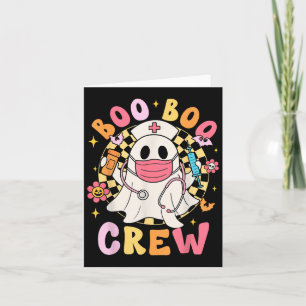 Carte Équipage Groovy Boo Boo Infirmière Drôle Fantôme F