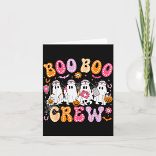 Carte Équipage Groovy Boo Boo Infirmière Drôle Fantôme F