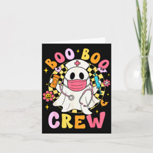 Carte Équipage Groovy Boo Boo Infirmière Drôle Fantôme F