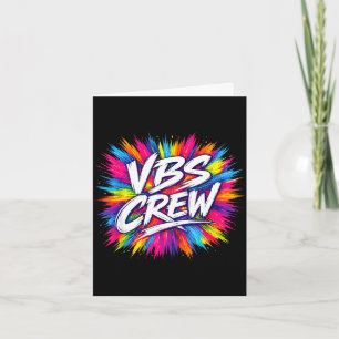 Carte Équipage Vbs éclaboussure colorée école biblique d