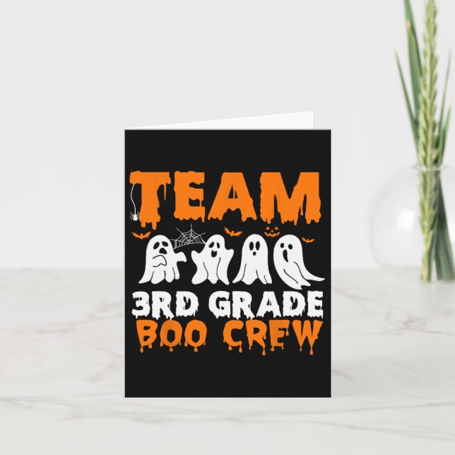Carte Équipe 3e année Boo Crew Halloween Ghost (Devant)