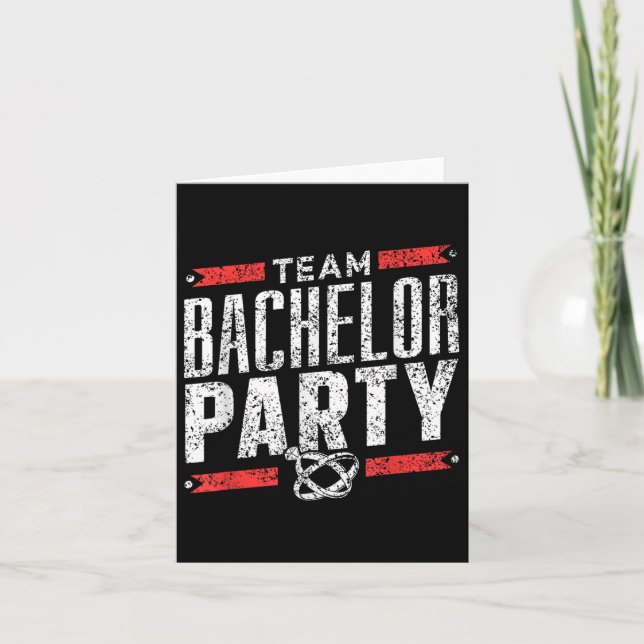 Carte Équipe Bachelor Party Groom Mariée _1 (Devant)