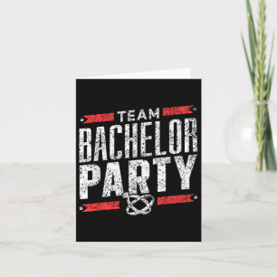 Carte Équipe Bachelor Party Groom Mariée _1