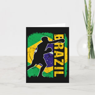 Carte Équipe brésilienne de boxe Brésil Drapeau Gants de