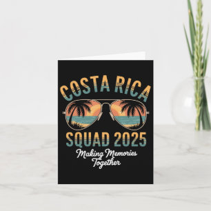 Carte Équipe Costa Rica 2025 Vacances Tropical Pura Vida