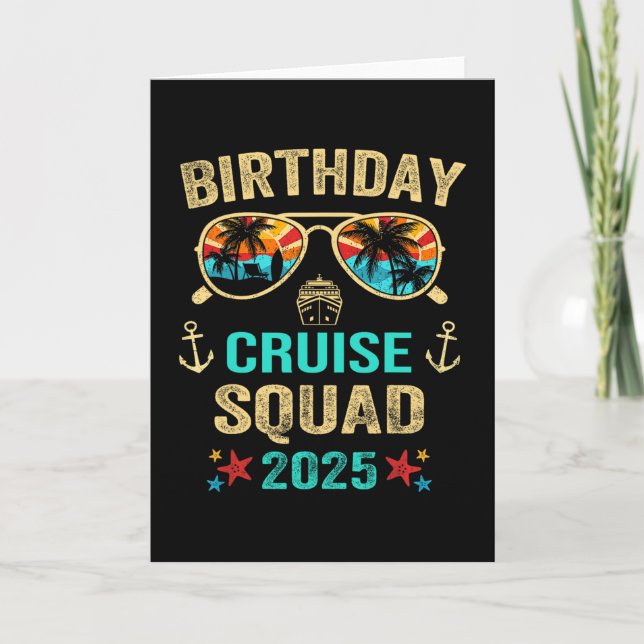 Carte Équipe Croisière d'anniversaire 2025  (Devant)