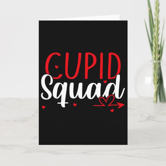 Carte Équipe Cupidon Cœurs Saint-Valentin Cupidons Coupl (Devant)