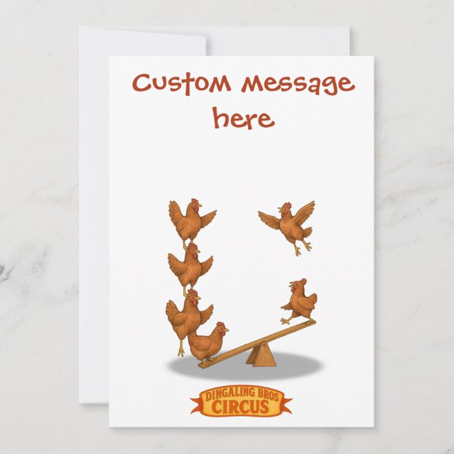 Carte Équipe d'acrobates des poulets gazouillants (Devant)