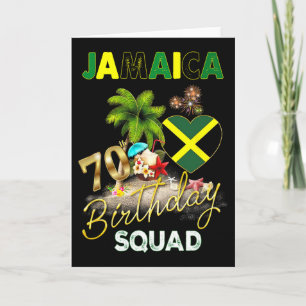 Carte Équipe d'anniversaire des 70 ans en Jamaïque Voyag