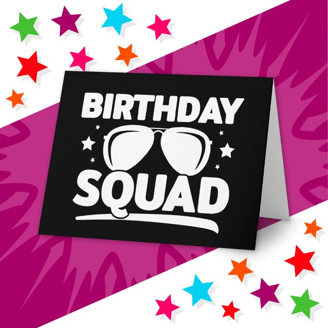 Carte Équipe d'anniversaire du cool Fun Matching Group (Créateur téléchargé)
