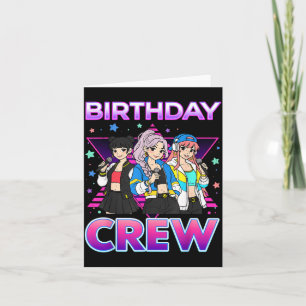 Carte Équipe d'anniversaire Team K pop Enfants Filles Kp