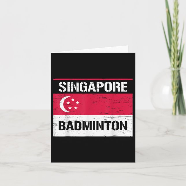 Carte Équipe de badminton de Singapour Badminton  (Devant)
