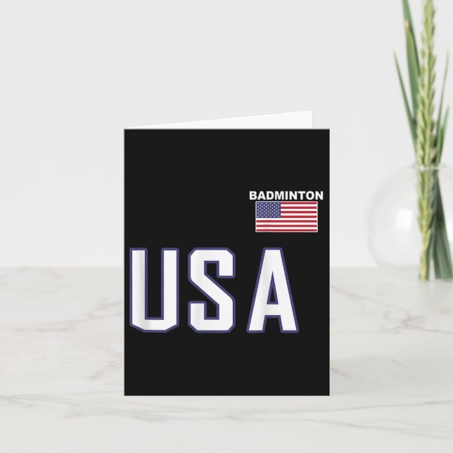 Carte Équipe de badminton Drapeau Usa Équipement de joue (Devant)