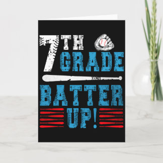 Carte Équipe de baseball 7e année Retour à l'école 7e an