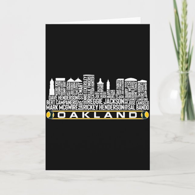 Carte Équipe de baseball d'Oakland Légendes de tous les  (Devant)