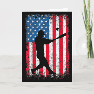 Carte Équipe de baseball du drapeau américain Hommes Gar