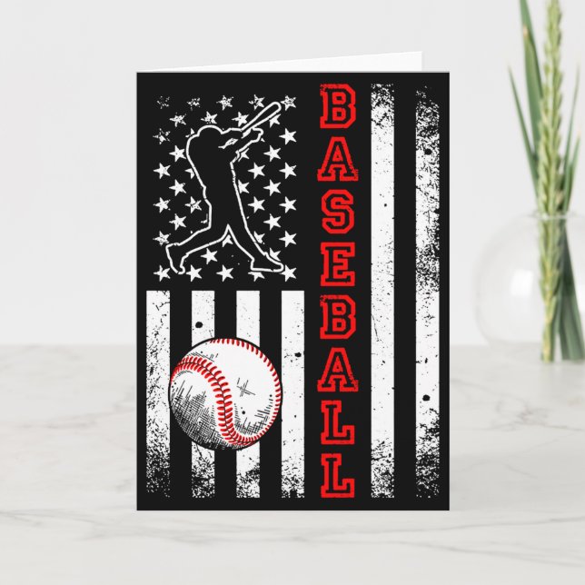 Carte Équipe de baseball du drapeau américain T-shirt de (Devant)